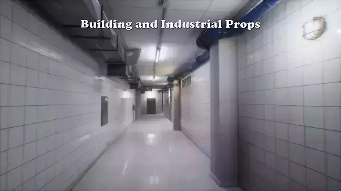 Building and Industrial Props unreal asset Low-poly 3D model