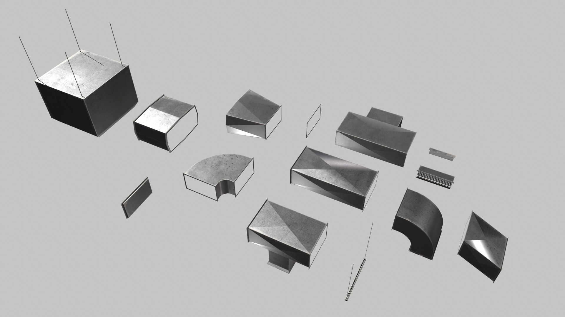 Building and Industrial Props unreal asset Low-poly 3D model_30