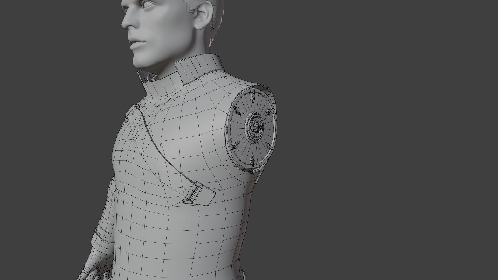 Winter Soldier - Sebastian Stan - Low Poly Low-poly 3D model_3