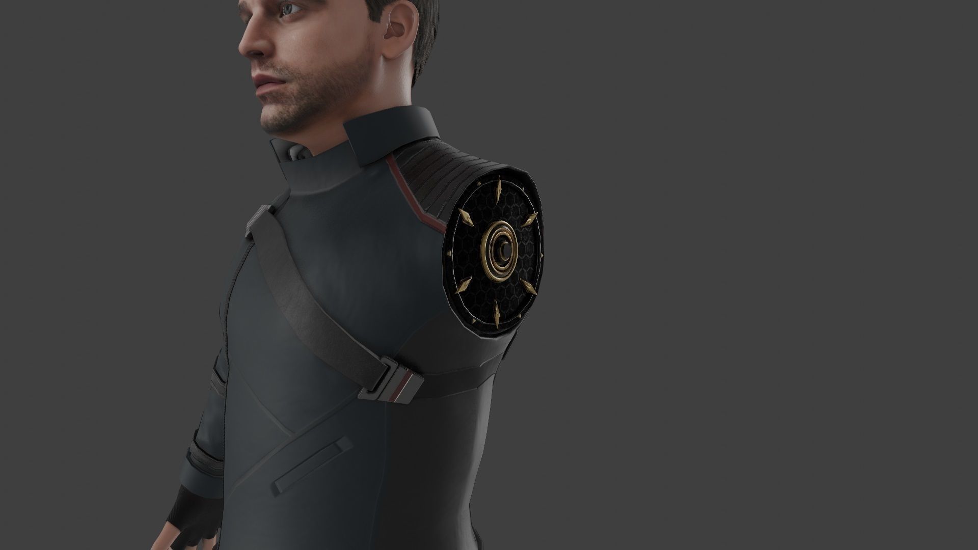 Winter Soldier - Sebastian Stan - Low Poly Low-poly 3D model_2