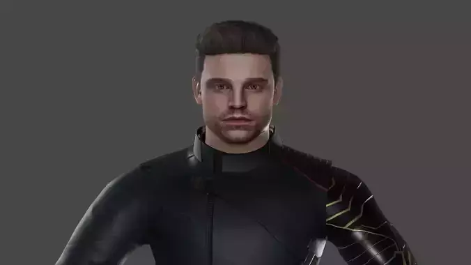 Winter Soldier - Sebastian Stan - Low Poly