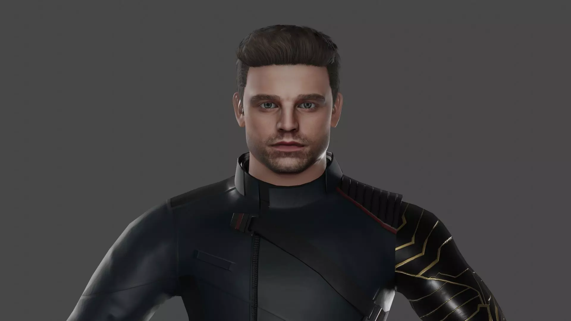 Winter Soldier - Sebastian Stan - Low Poly Low-poly 3D model_0
