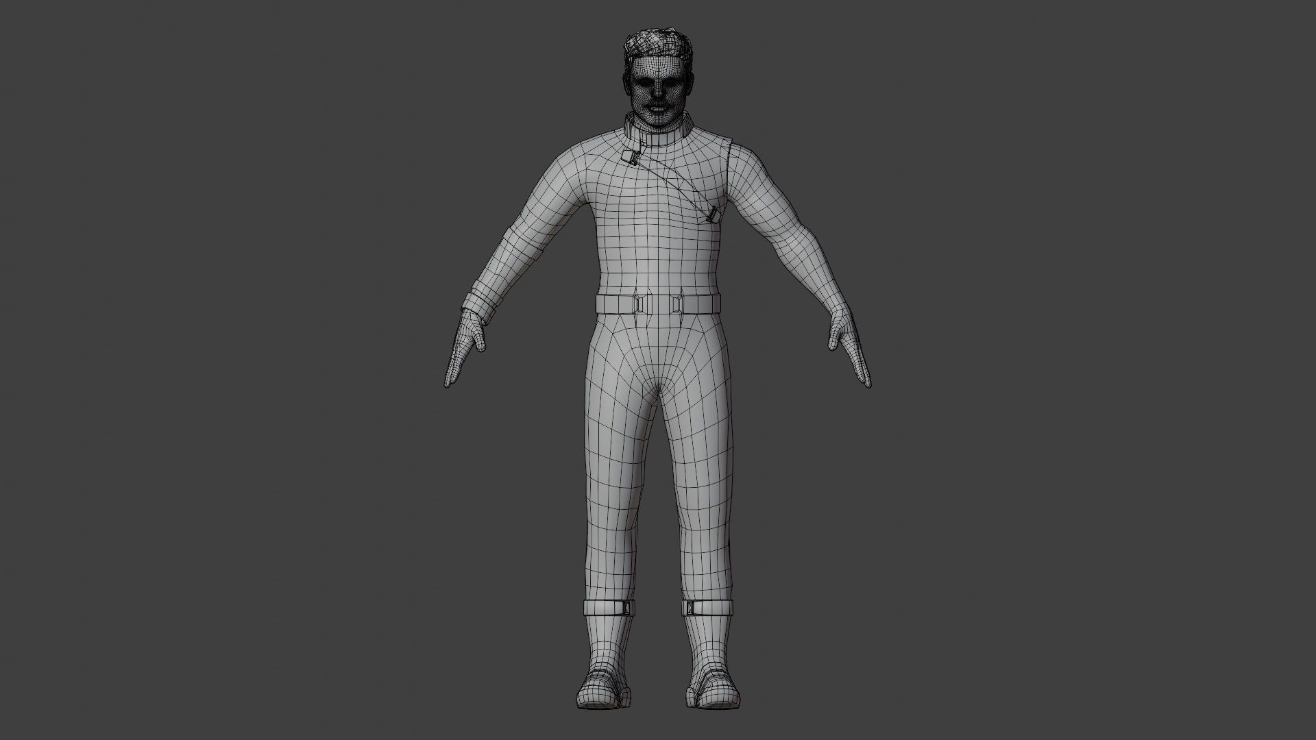 Winter Soldier - Sebastian Stan - Low Poly Low-poly 3D model_7