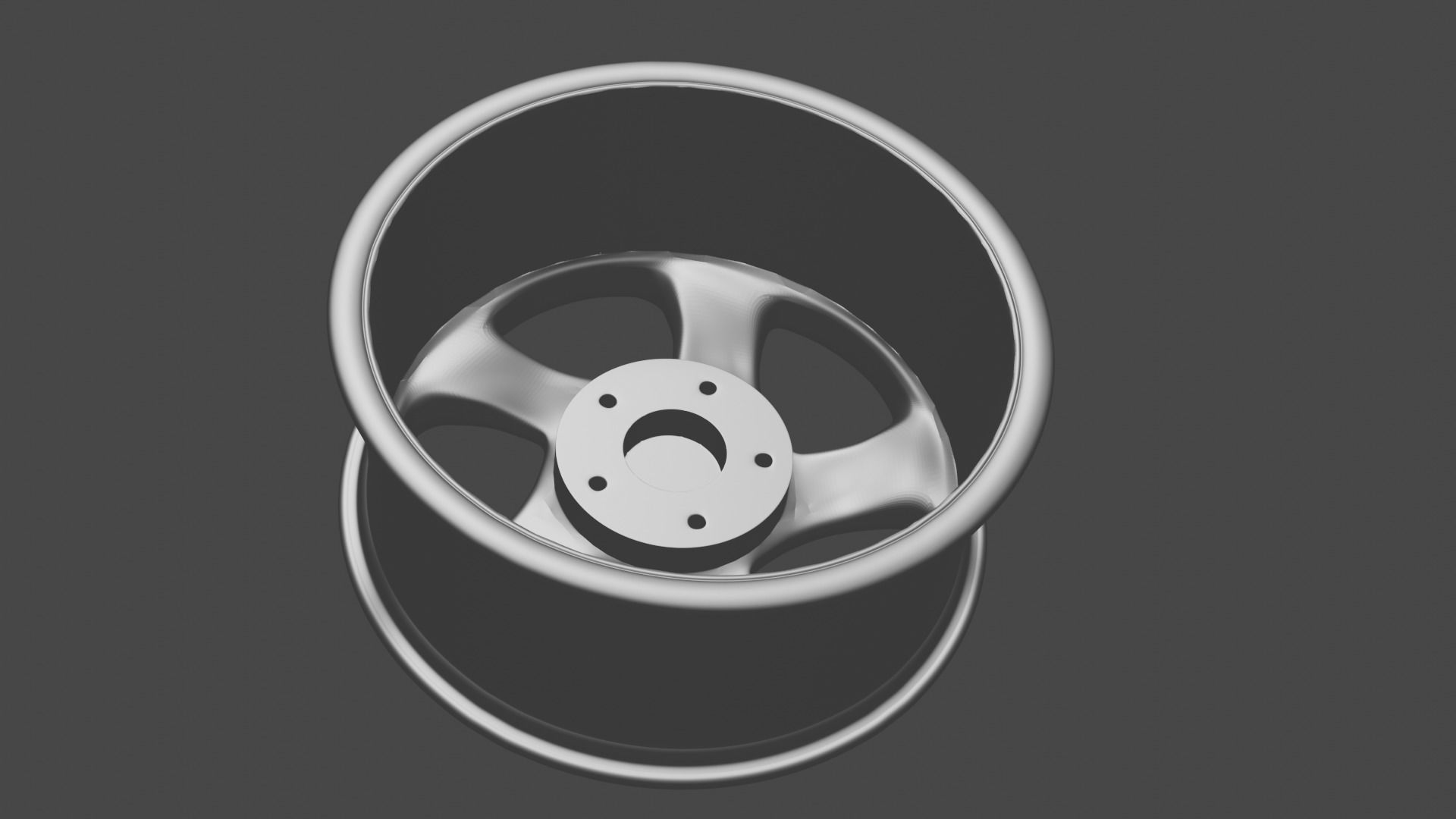Porche Alloy Wheel Miniature Low-poly 3D model_2