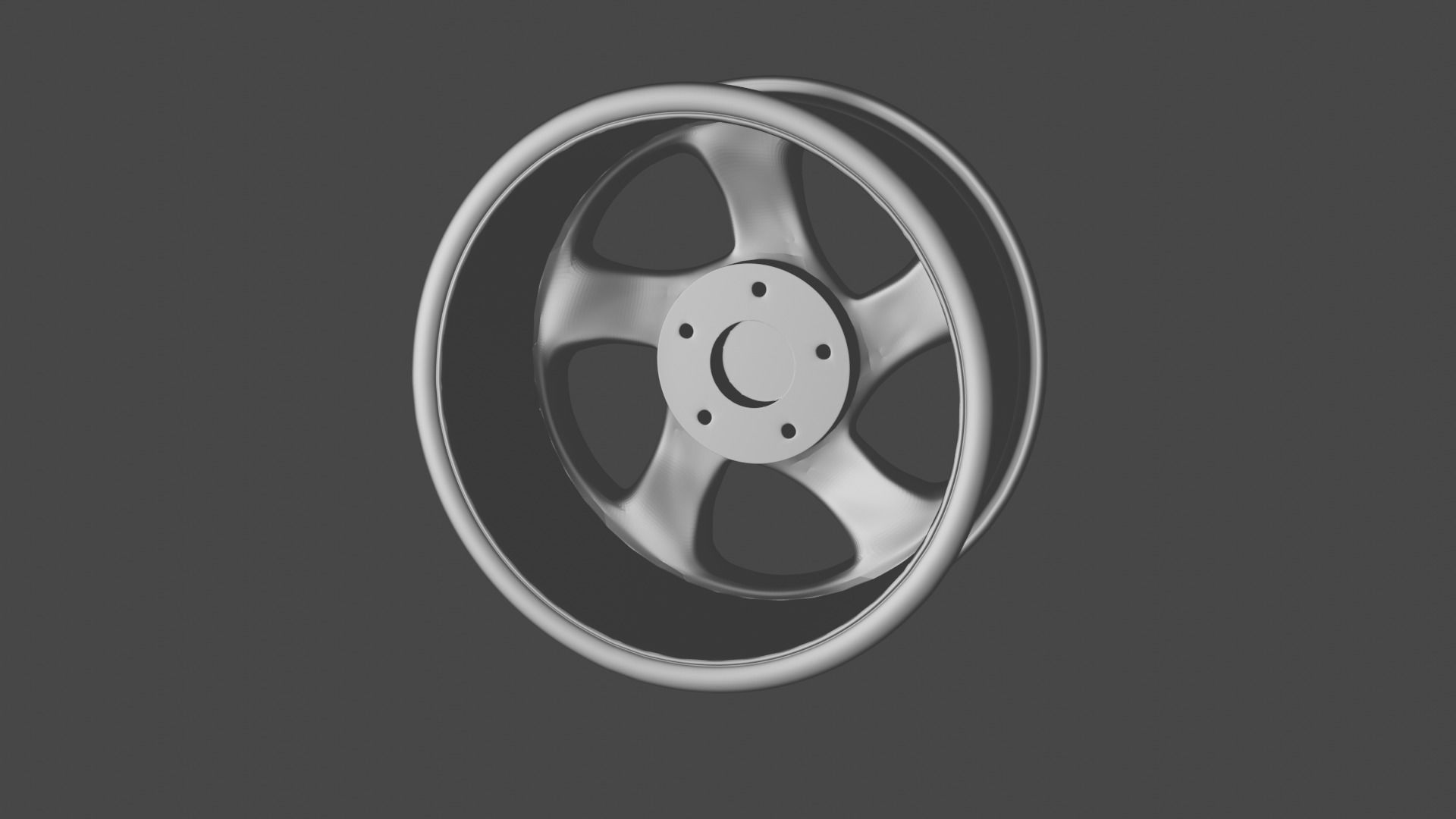 Porche Alloy Wheel Miniature Low-poly 3D model_1