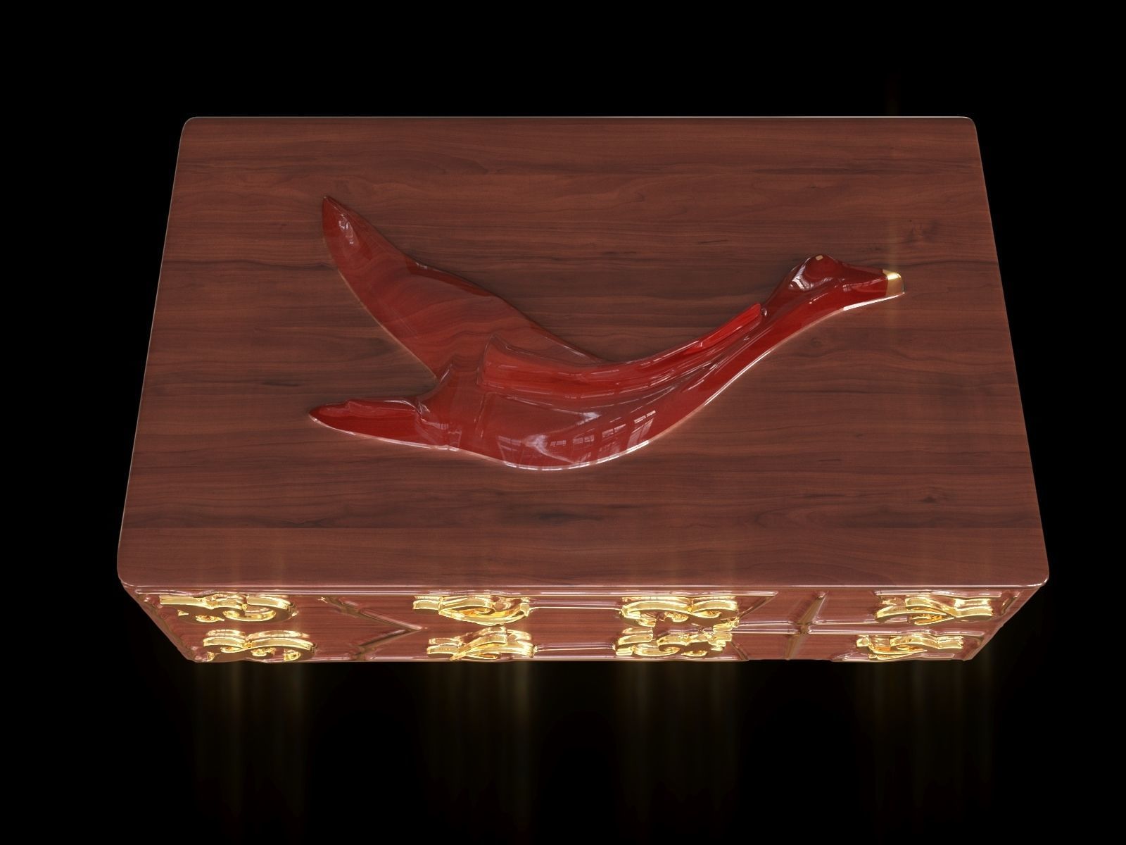 -Swan- jewelry box 3D model_3