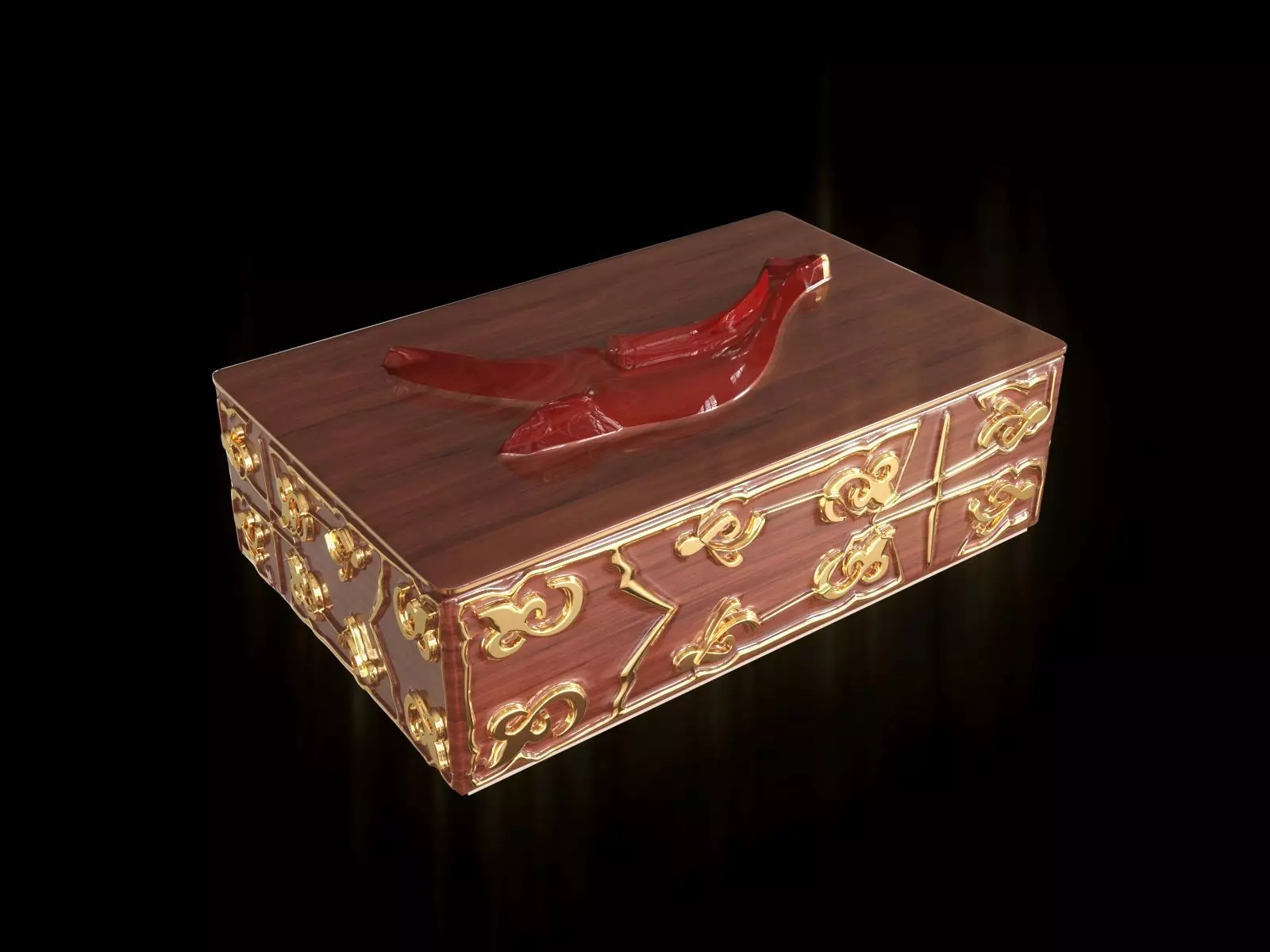 -Swan- jewelry box 3D model_0