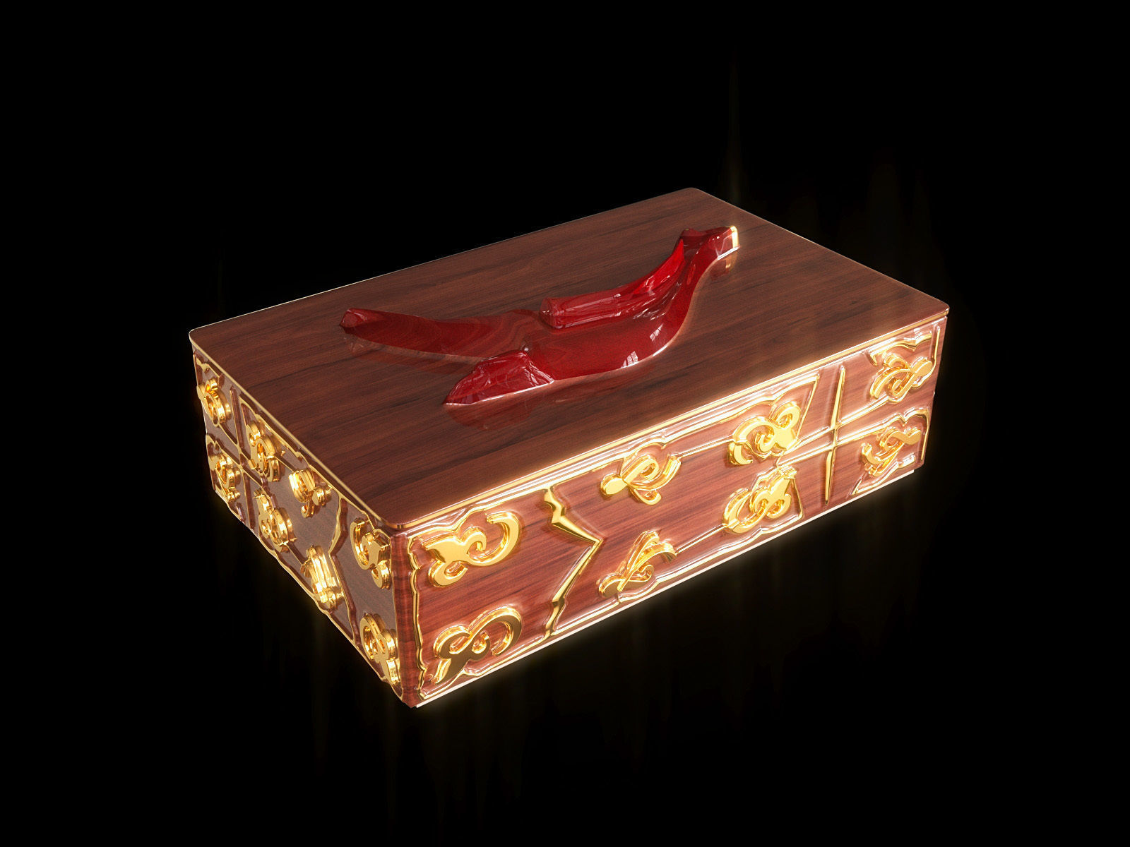 -Swan- jewelry box 3D model_5