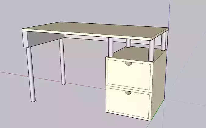 Escritorio Simple 3D model
