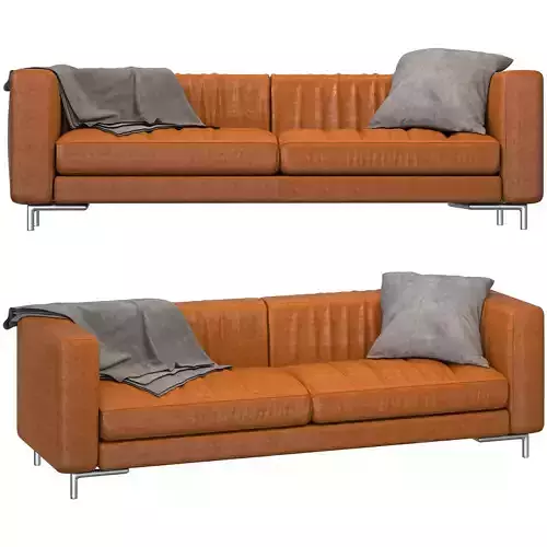 long leather sofa