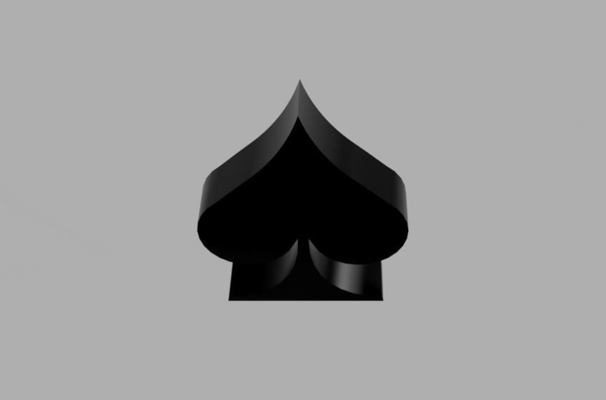 Spades logo 3D model_3