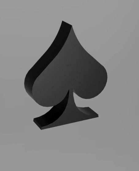 Spades logo 3D model_2