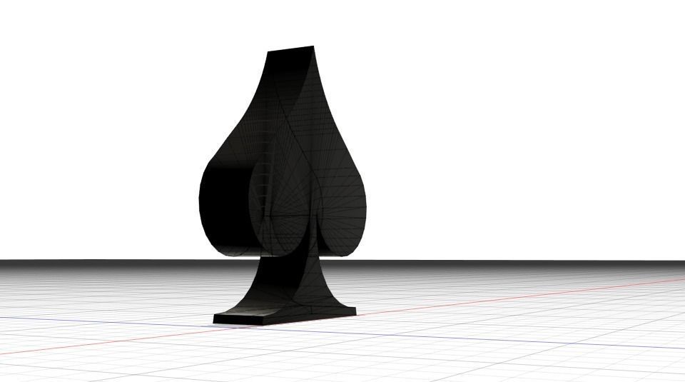Spades logo 3D model_7