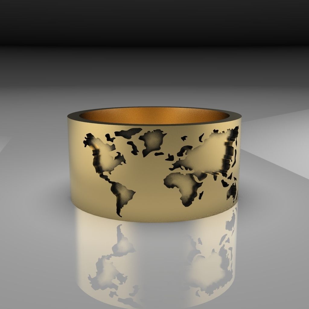 Ring world map 3D model | CGTrader