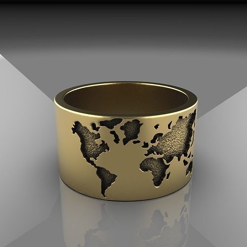 Ring world map 3D model