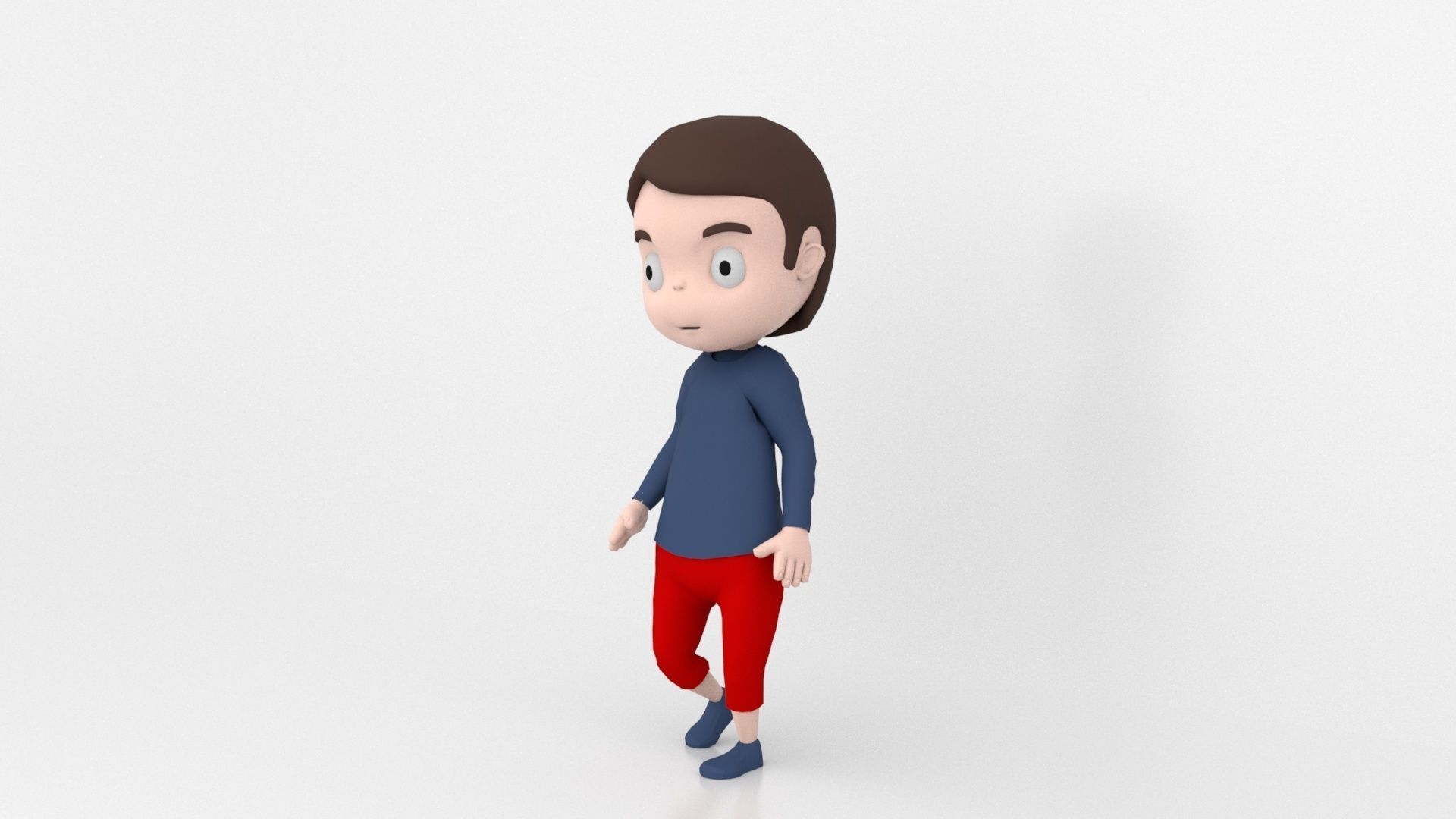 Child Model Rig 3D model_9