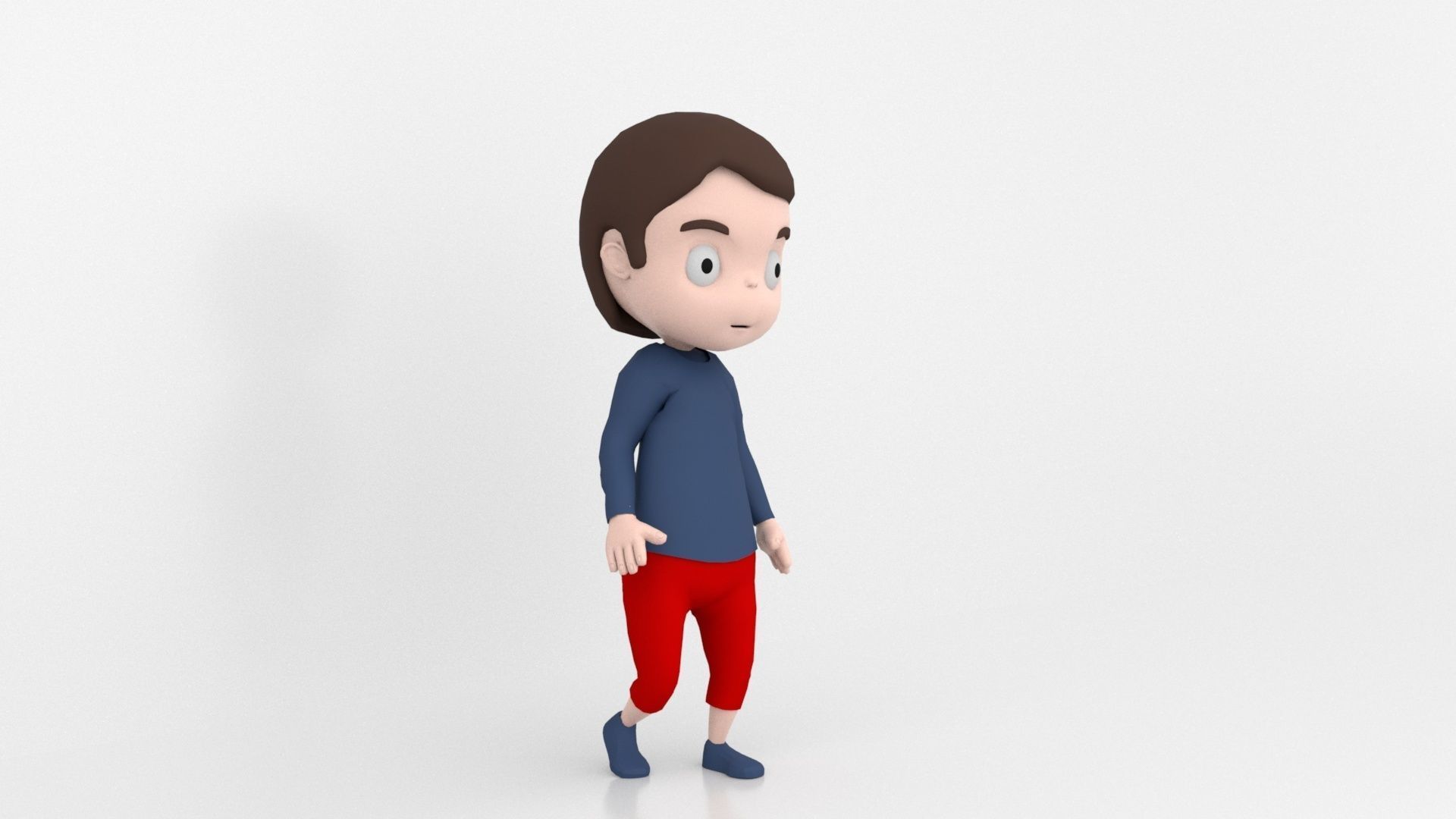 Child Model Rig 3D model_10