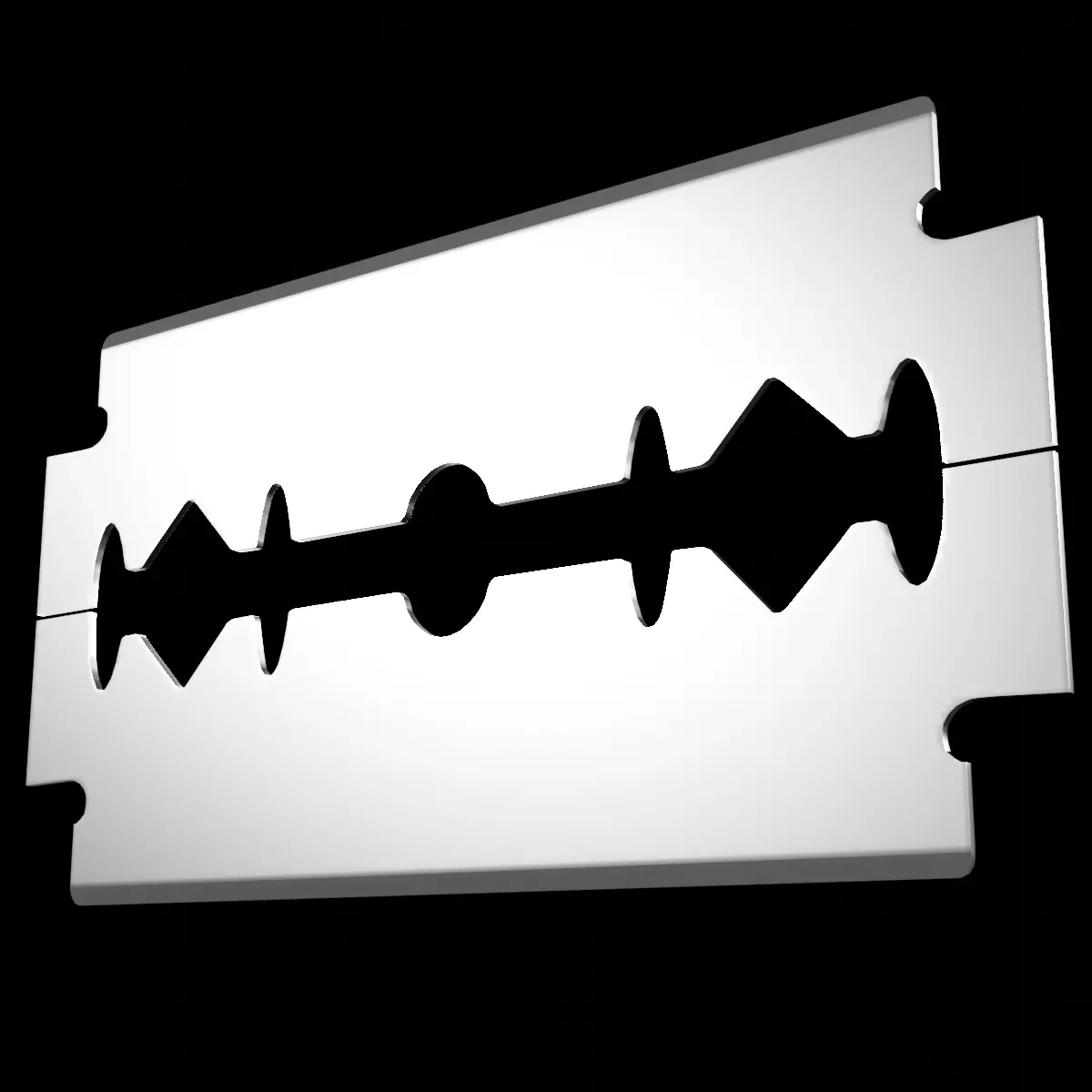 Safty Razor Blade Low-poly 3D model
