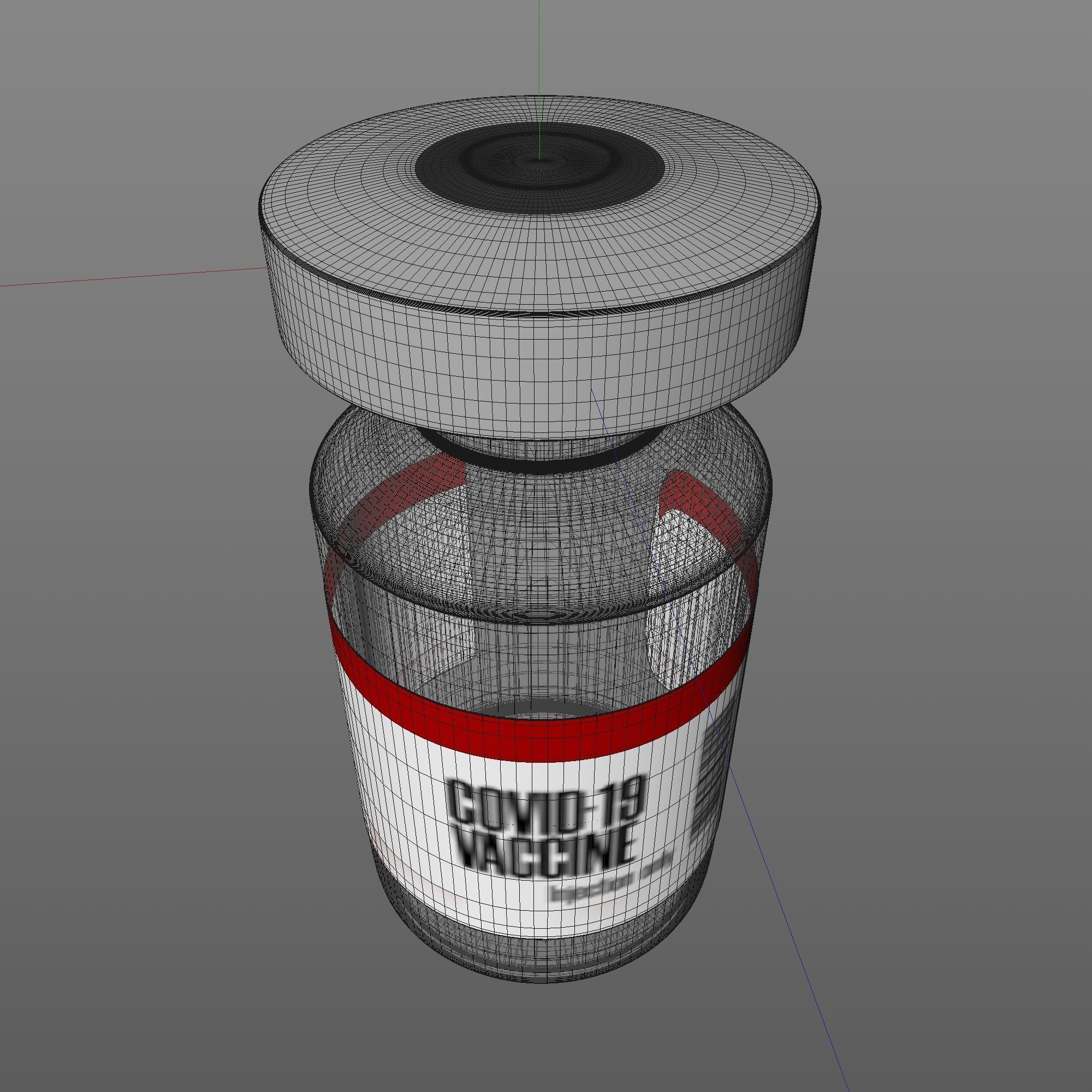 Covid-19 vaccine bottle Free 3D model_1