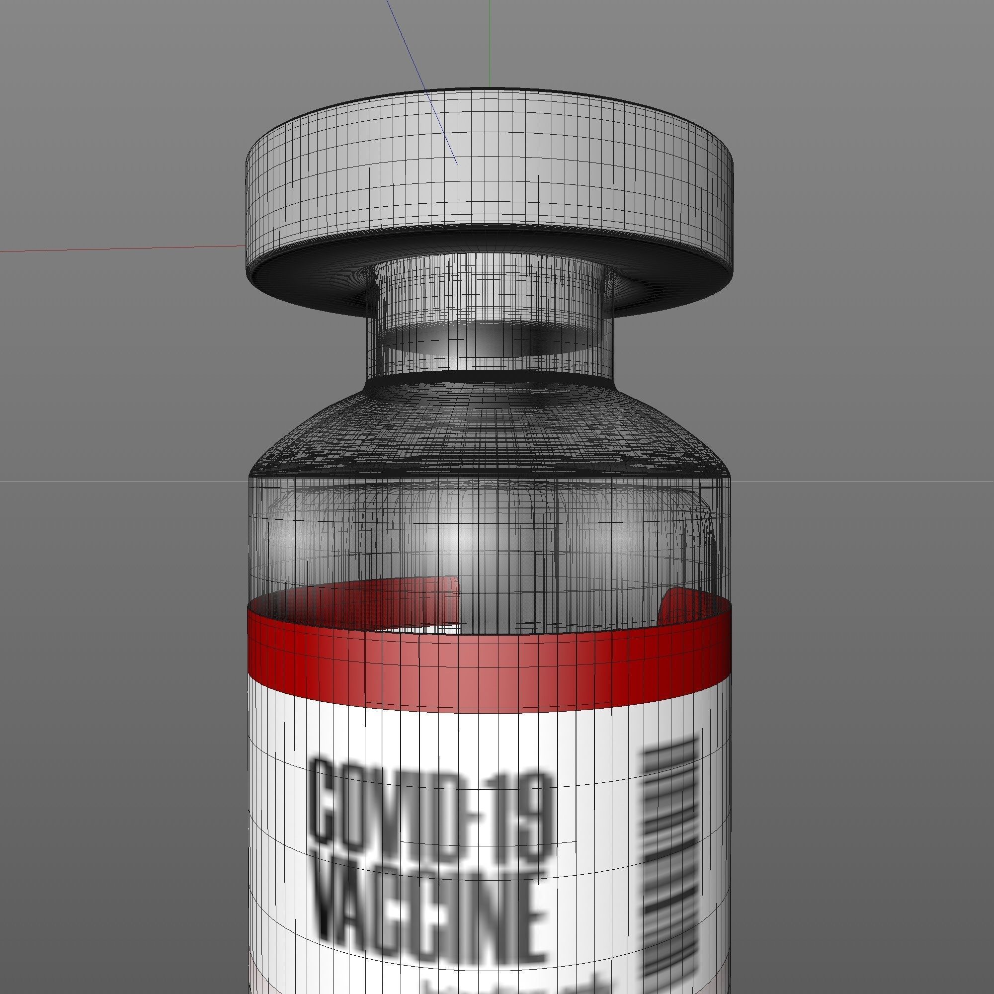 Covid-19 vaccine bottle Free 3D model_2