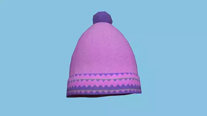 Pink Beanie Winter Cap - Character Fashion Design