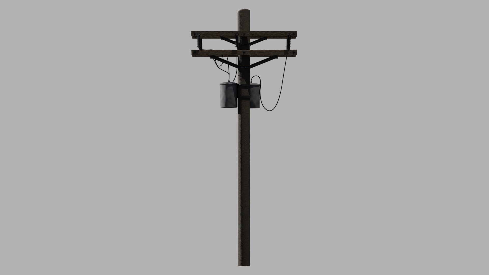 Utility Pylon Low-poly 3D model_3