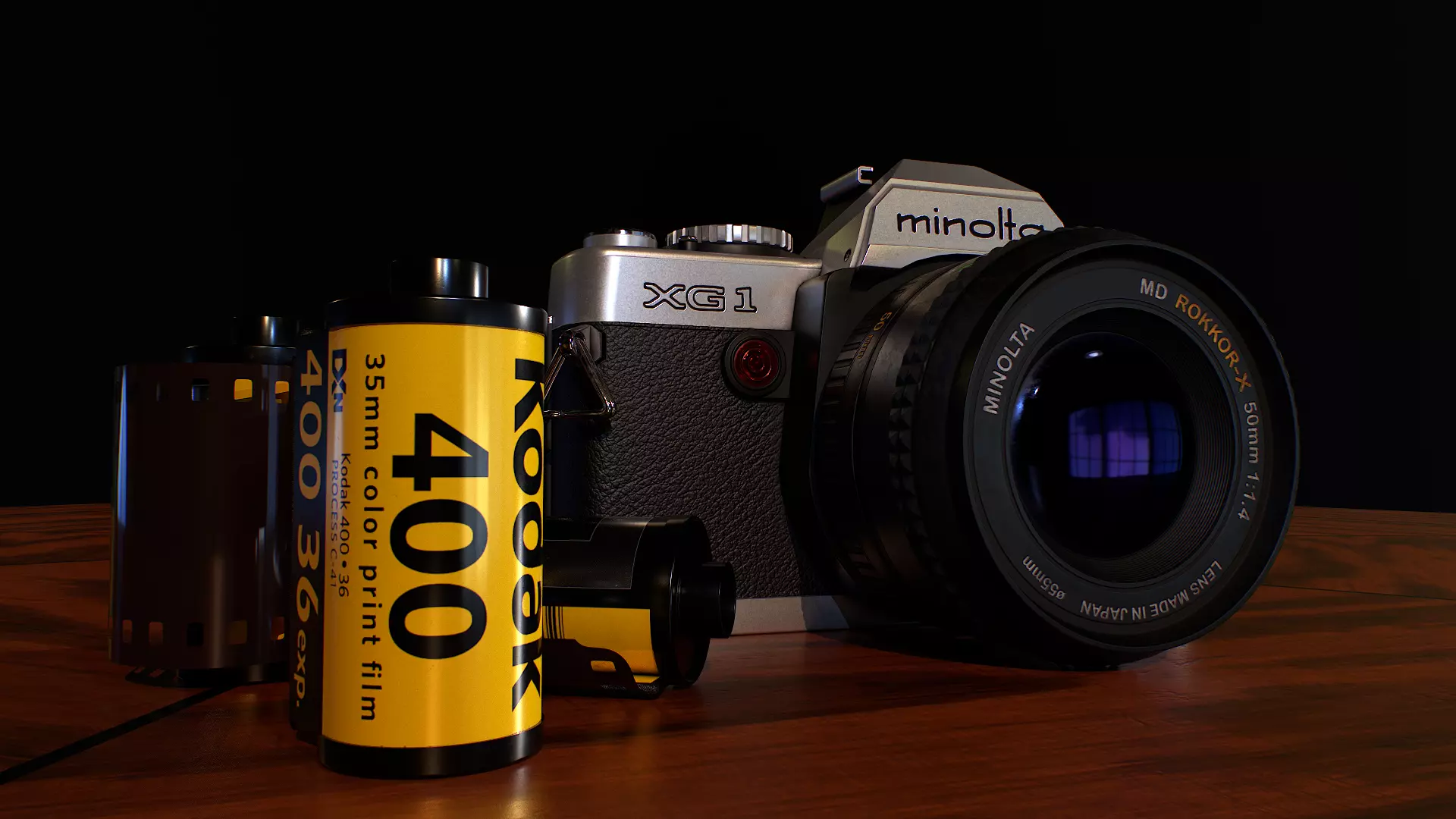 Minolta XG-1 Camera Low-poly 3D model_0