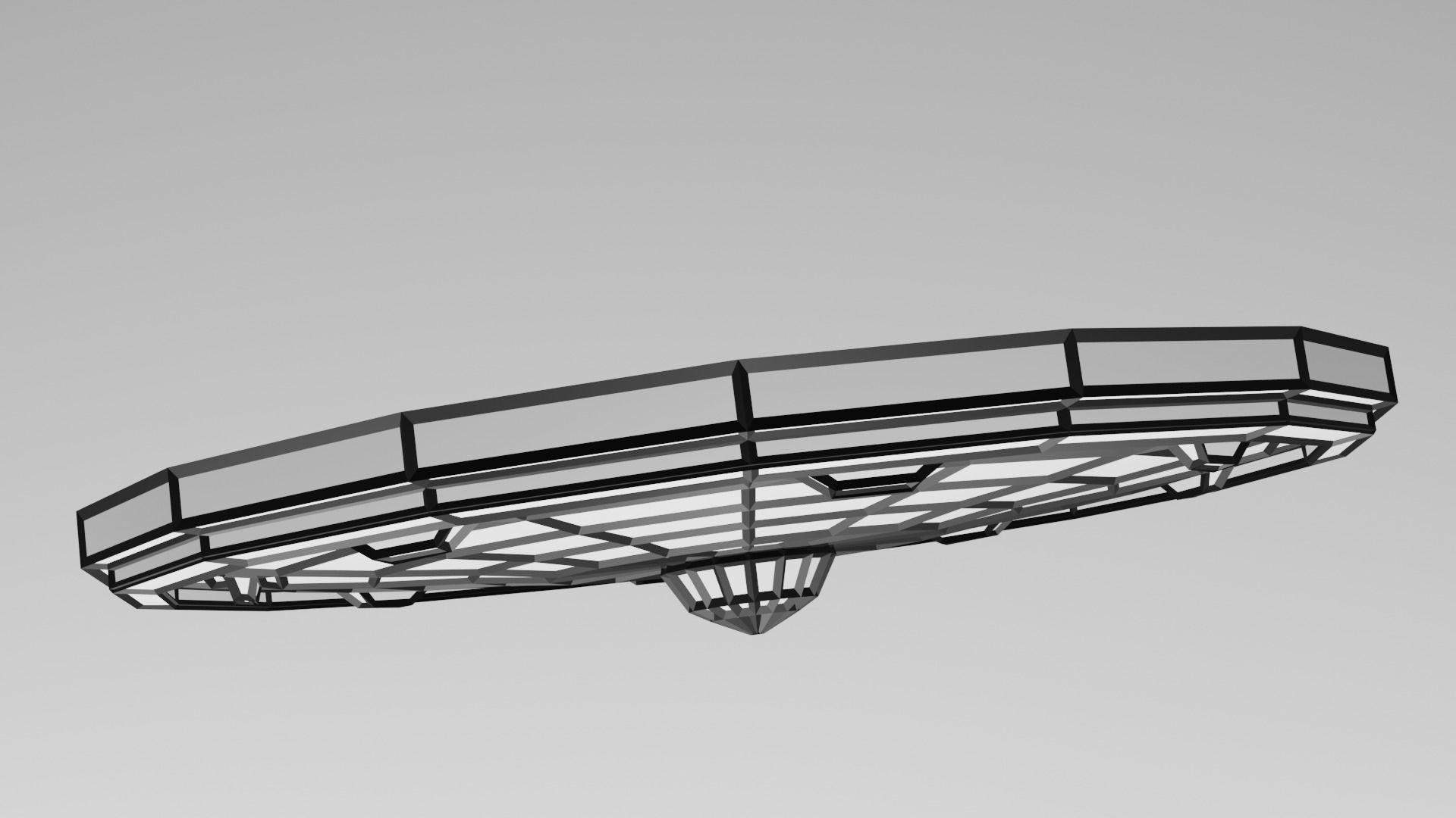 Low polly shield Low-poly 3D model_7