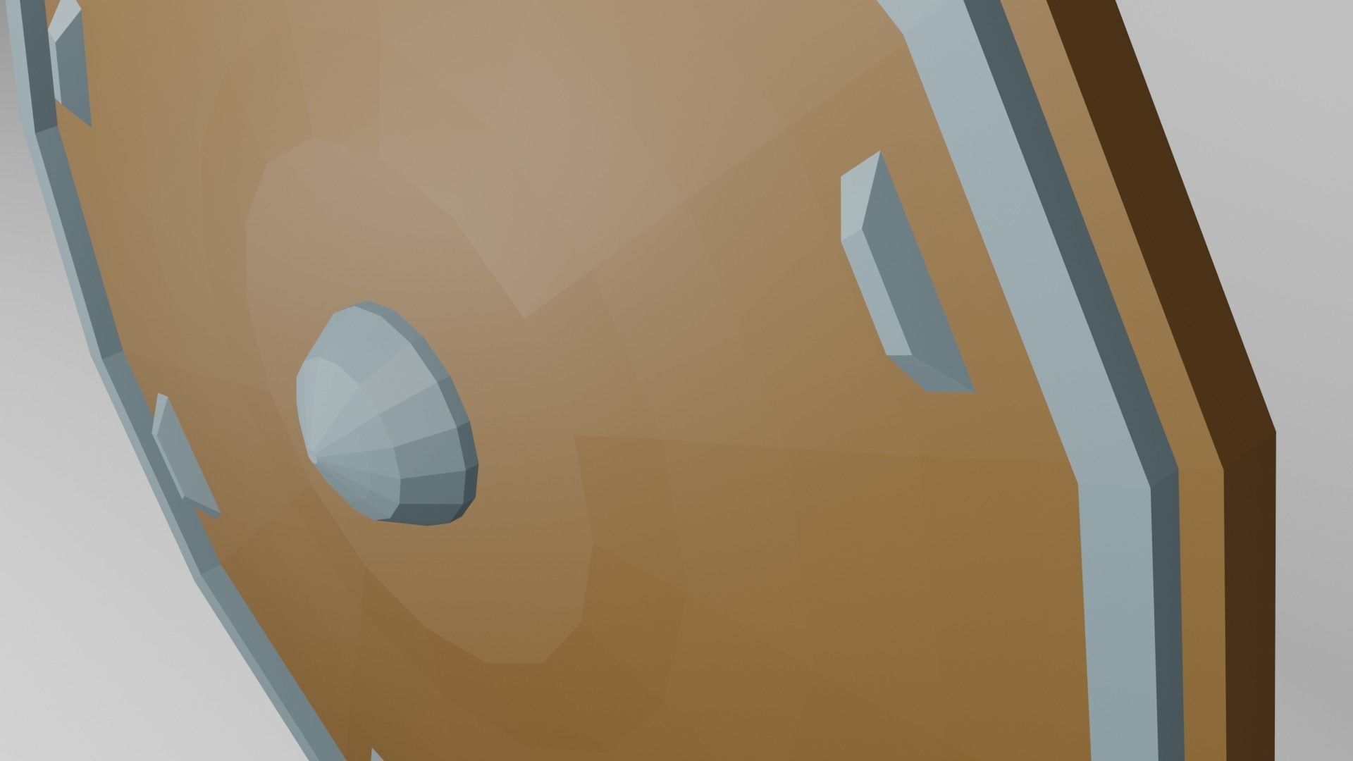 Low polly shield Low-poly 3D model_3