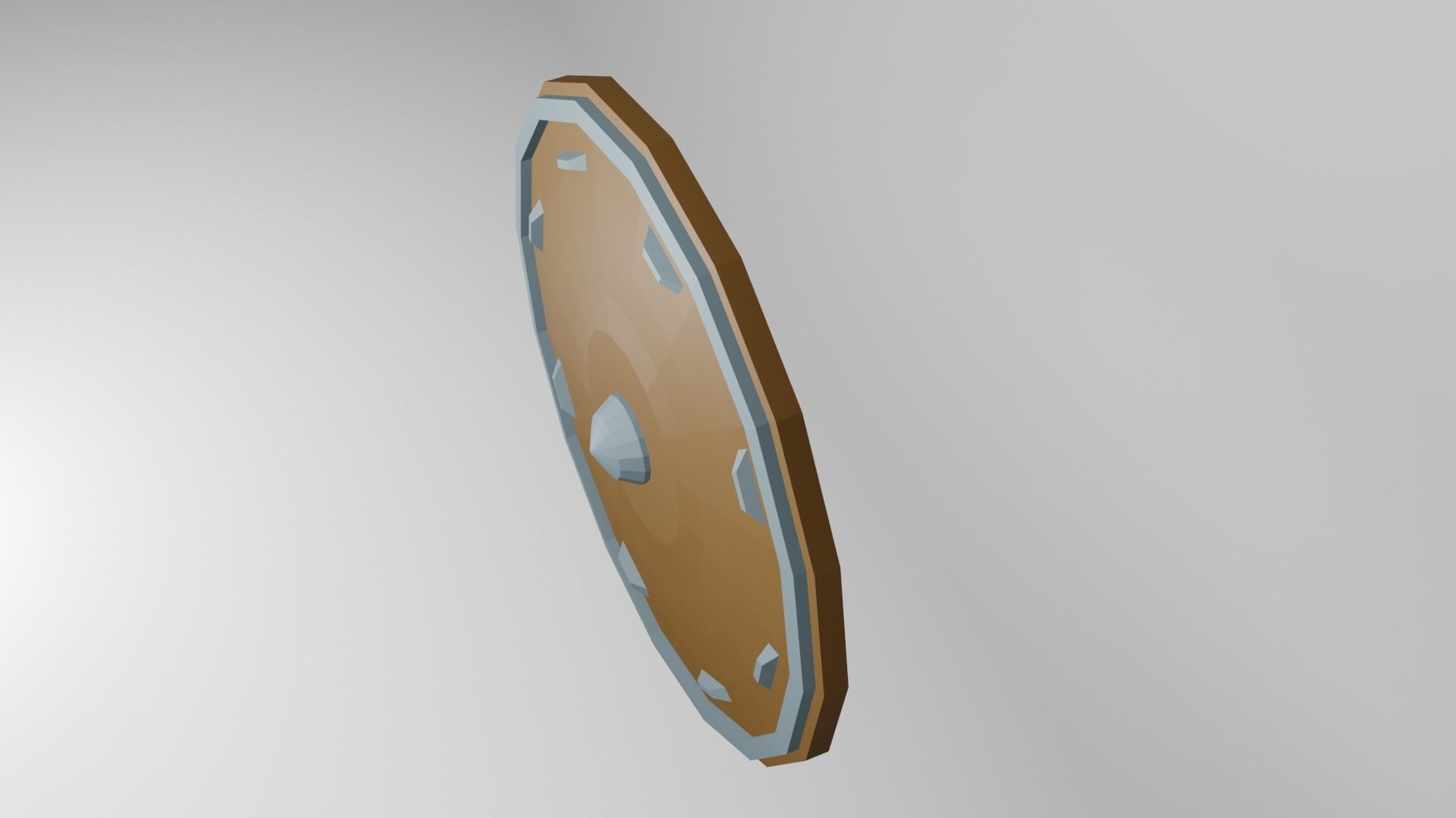 Low polly shield Low-poly 3D model_4