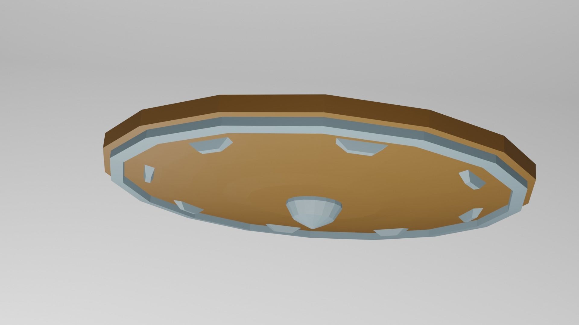 Low polly shield Low-poly 3D model_5