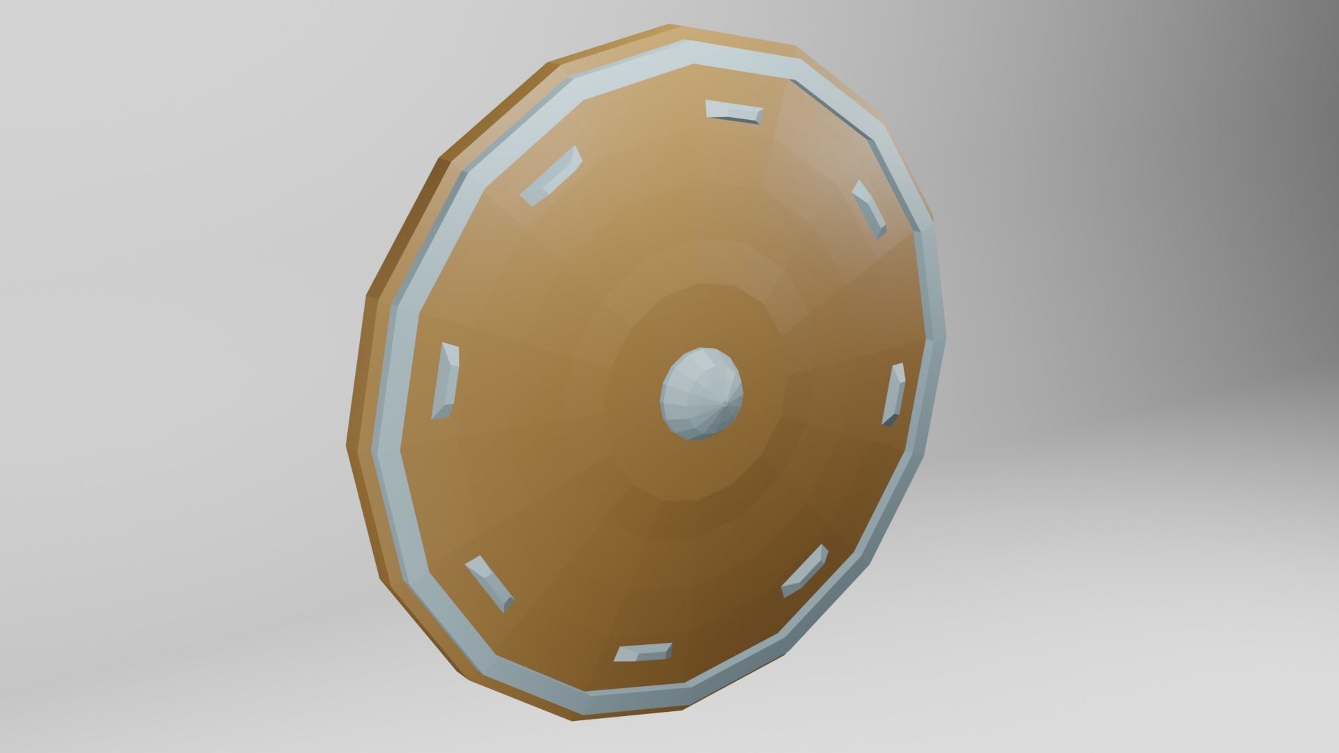 Low polly shield Low-poly 3D model_1
