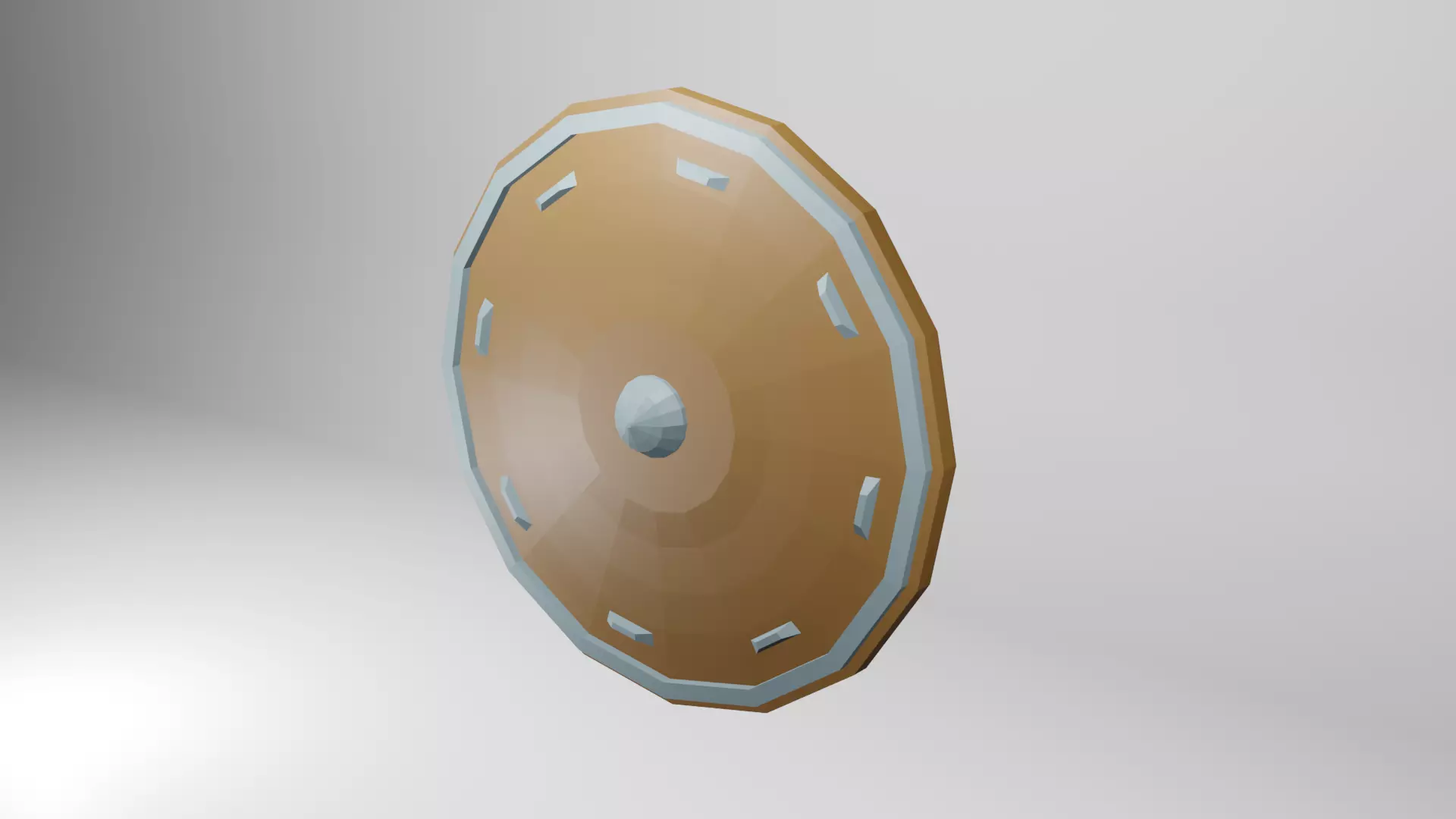 Low polly shield Low-poly 3D model_0