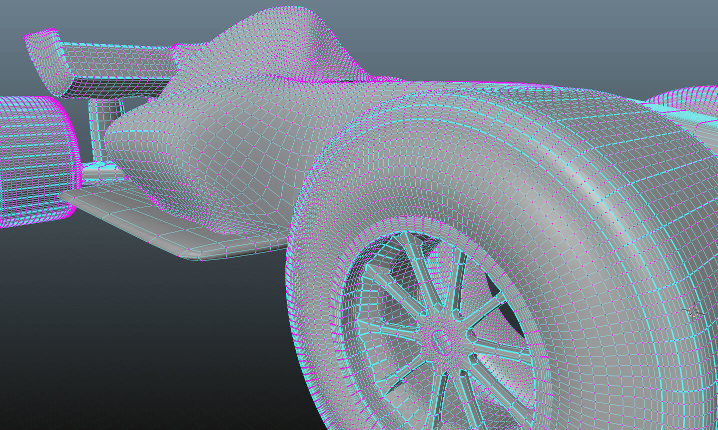 Stylized F1 Car 3D model_4