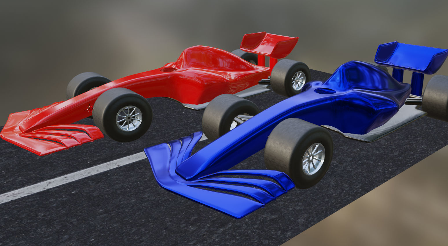 Stylized F1 Car 3D model_1
