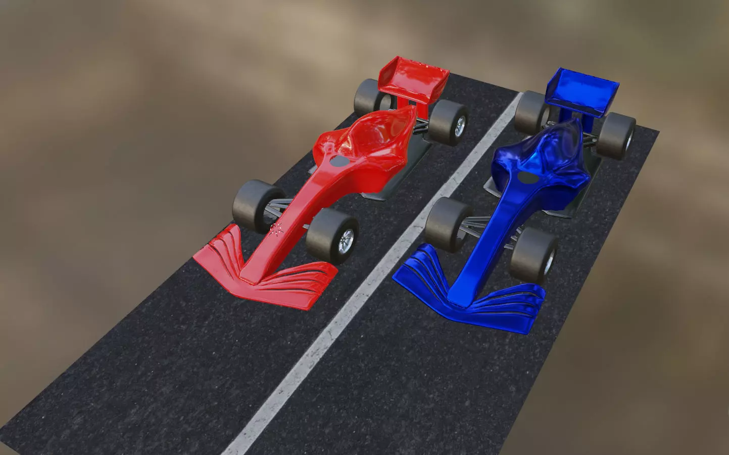 Stylized F1 Car 3D model_0