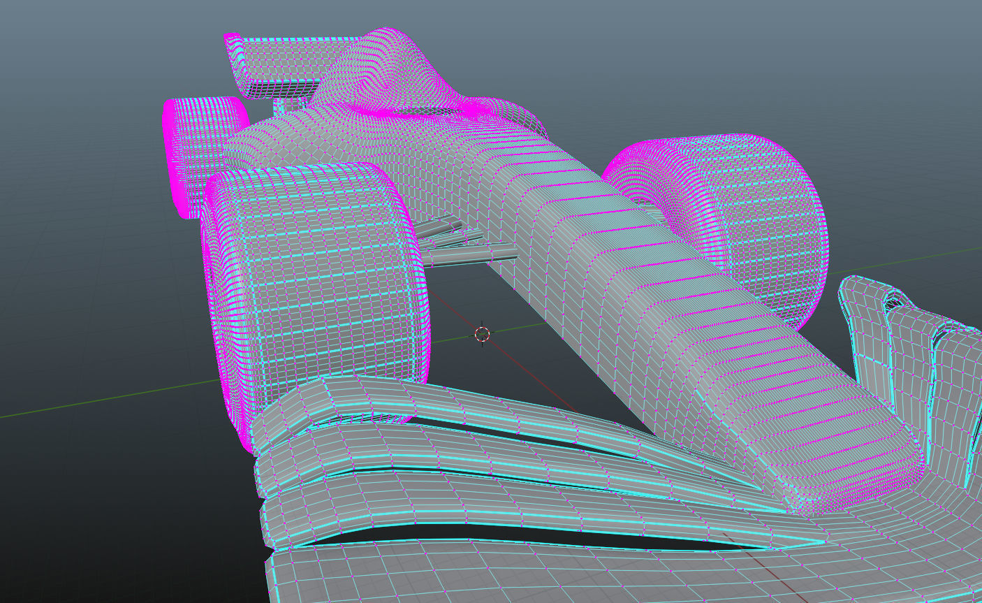 Stylized F1 Car 3D model_3