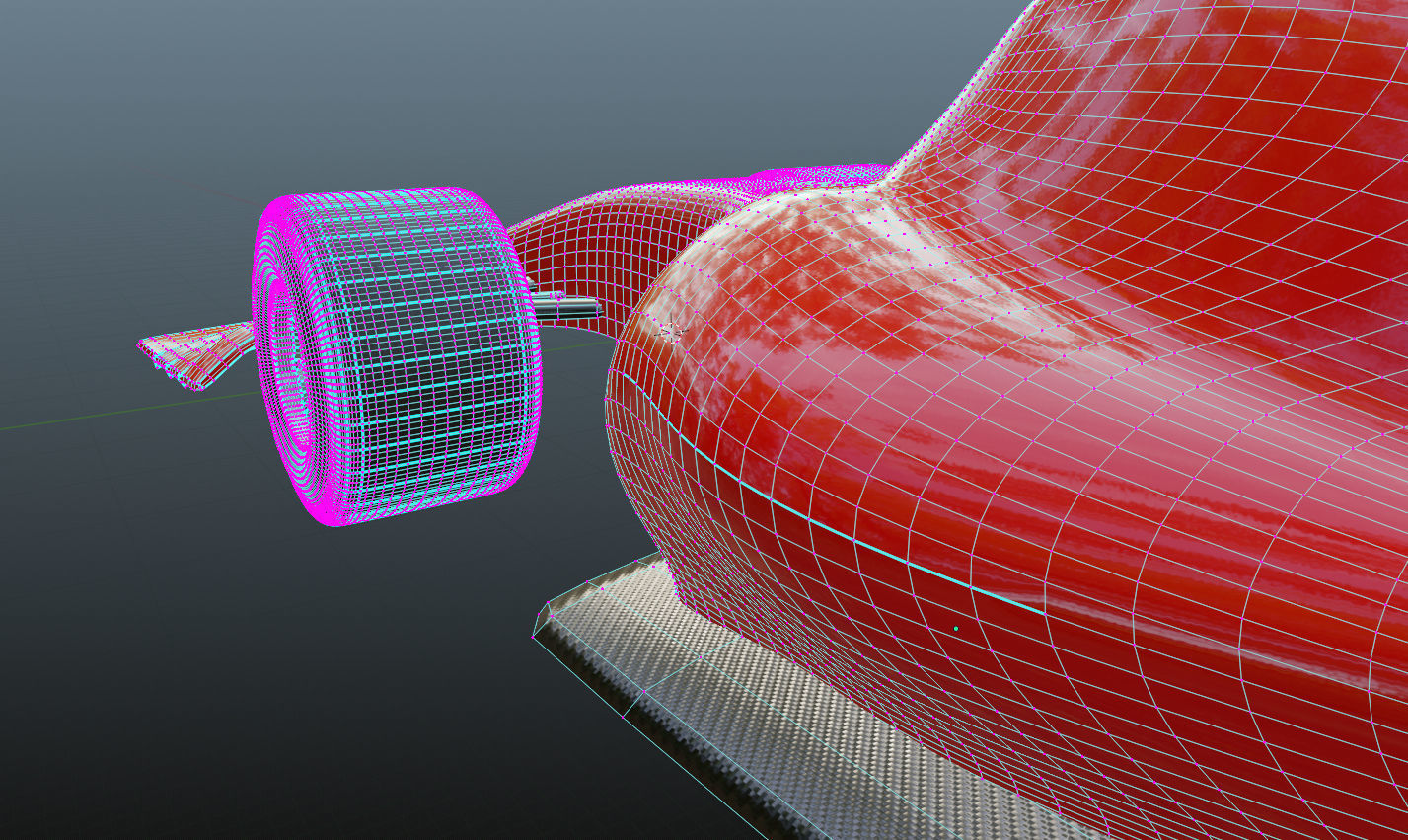 Stylized F1 Car 3D model_5