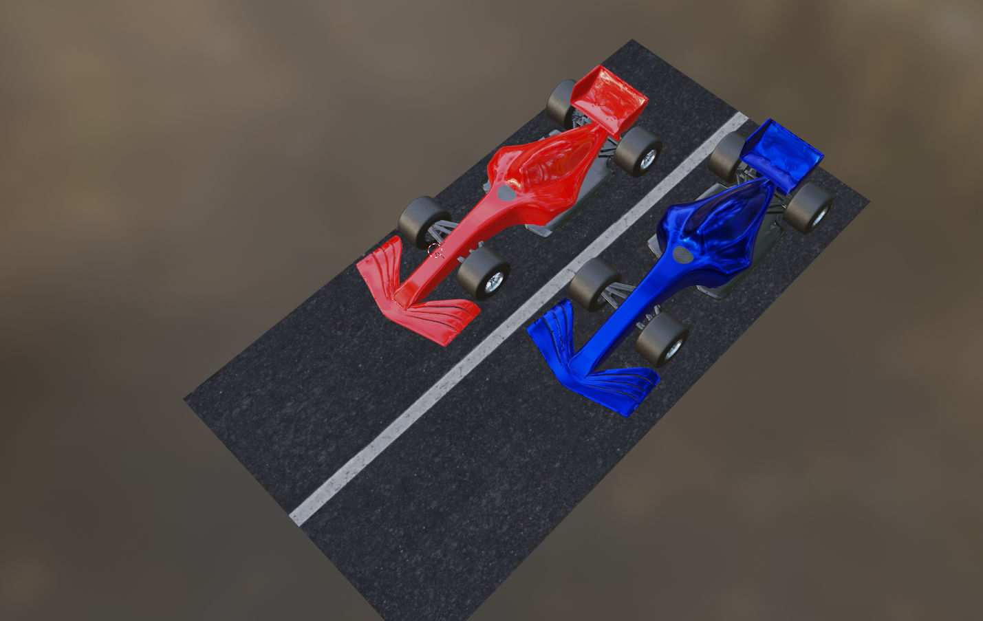 Stylized F1 Car 3D model_2