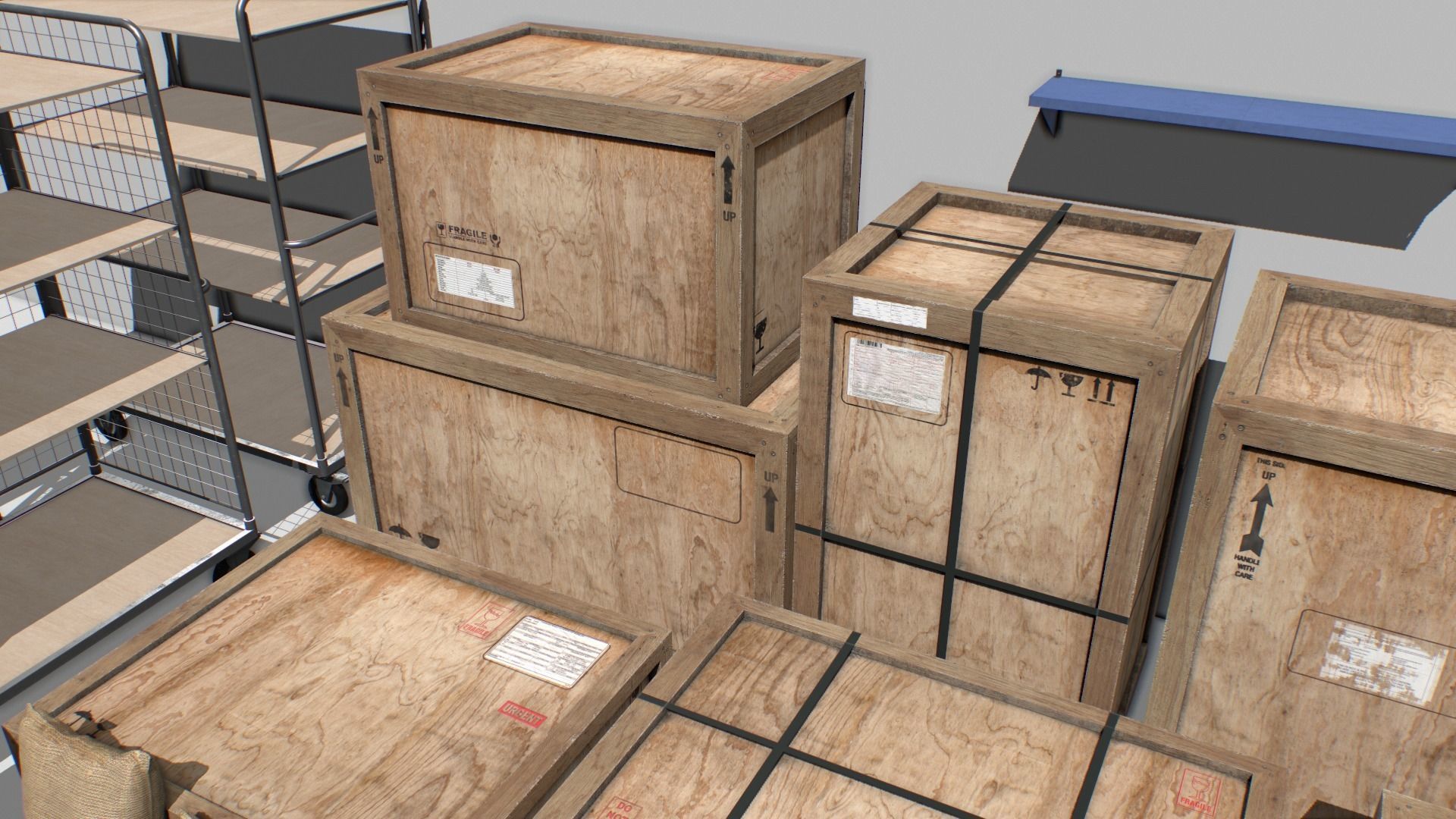 Warehouse Props Pack 1 unreal asset Low-poly 3D model_7