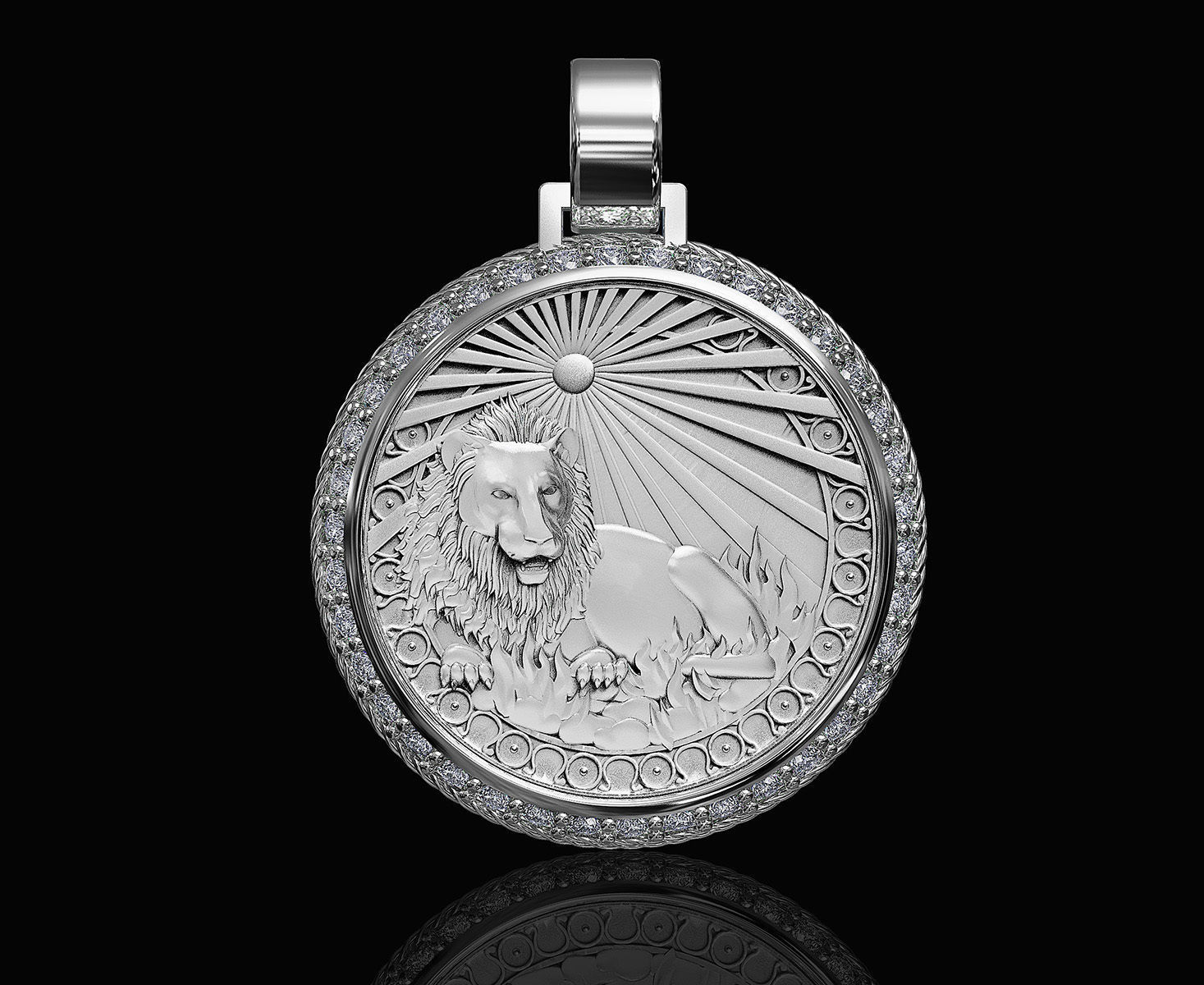 Leo-Zodiac pendant 3D print model_2