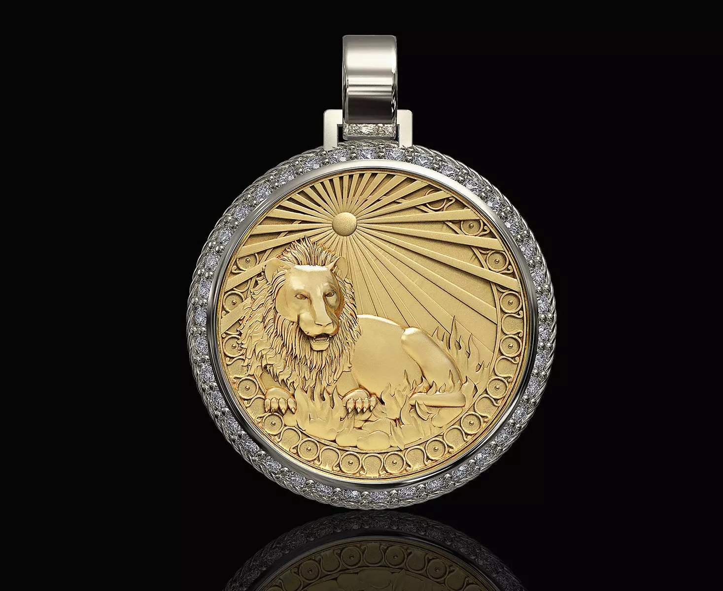 Leo-Zodiac pendant 3D print model_0