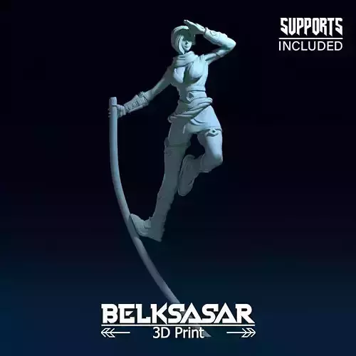 Monk Girl pose 1 3D print model