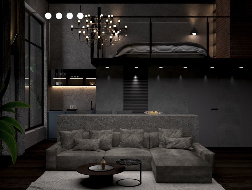 Modern Loft interior 3D model  3D model_4