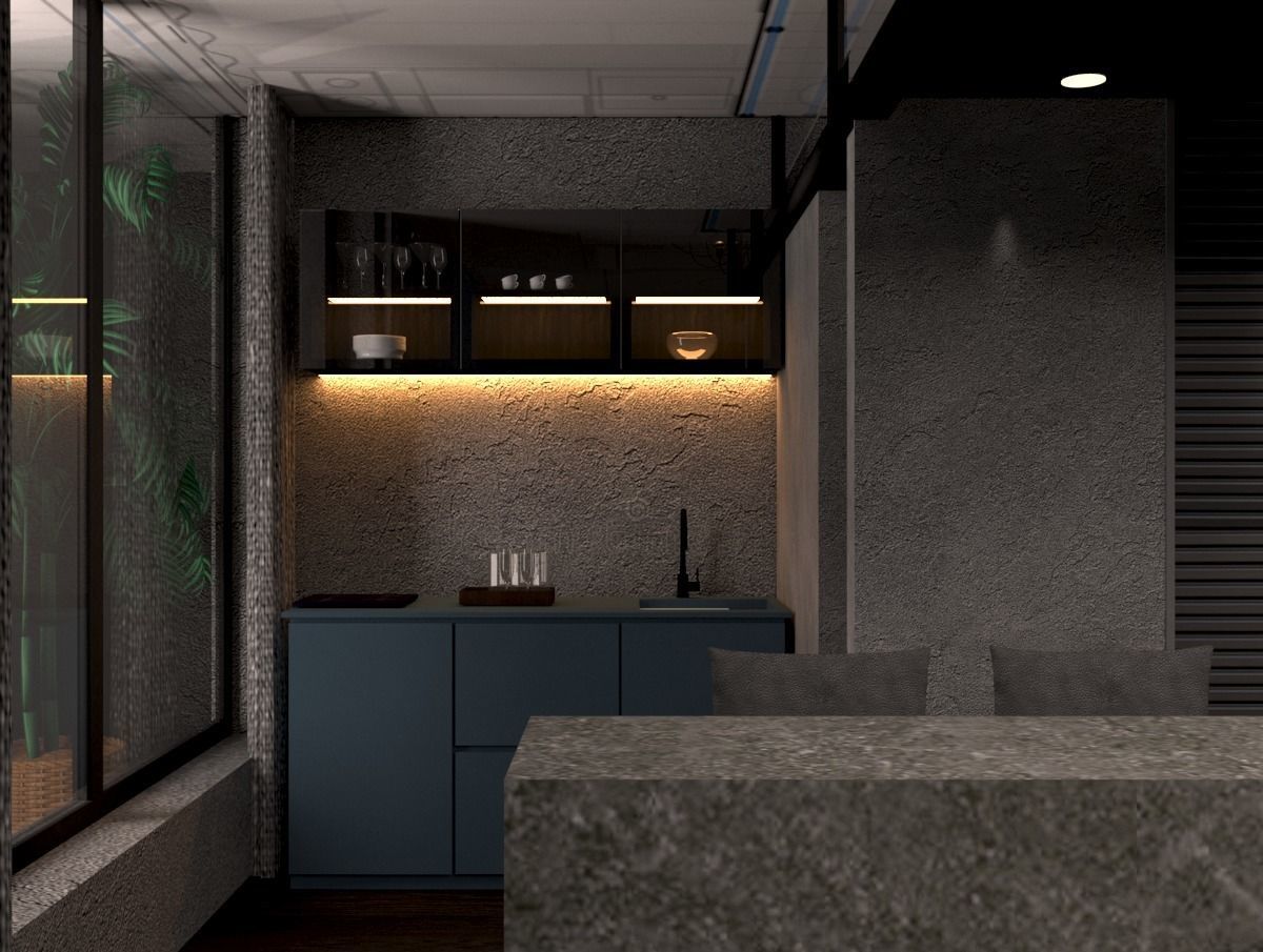 Modern Loft interior 3D model  3D model_1