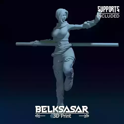 Monk Girl pose 2 Topless