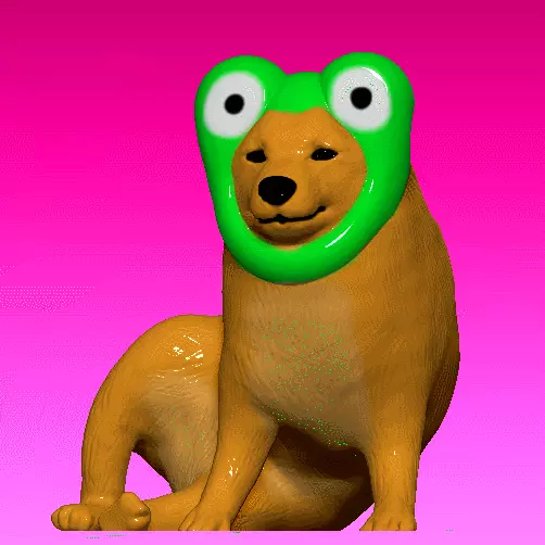 CHEEMS GORRITO DE RANA  3D print model_0