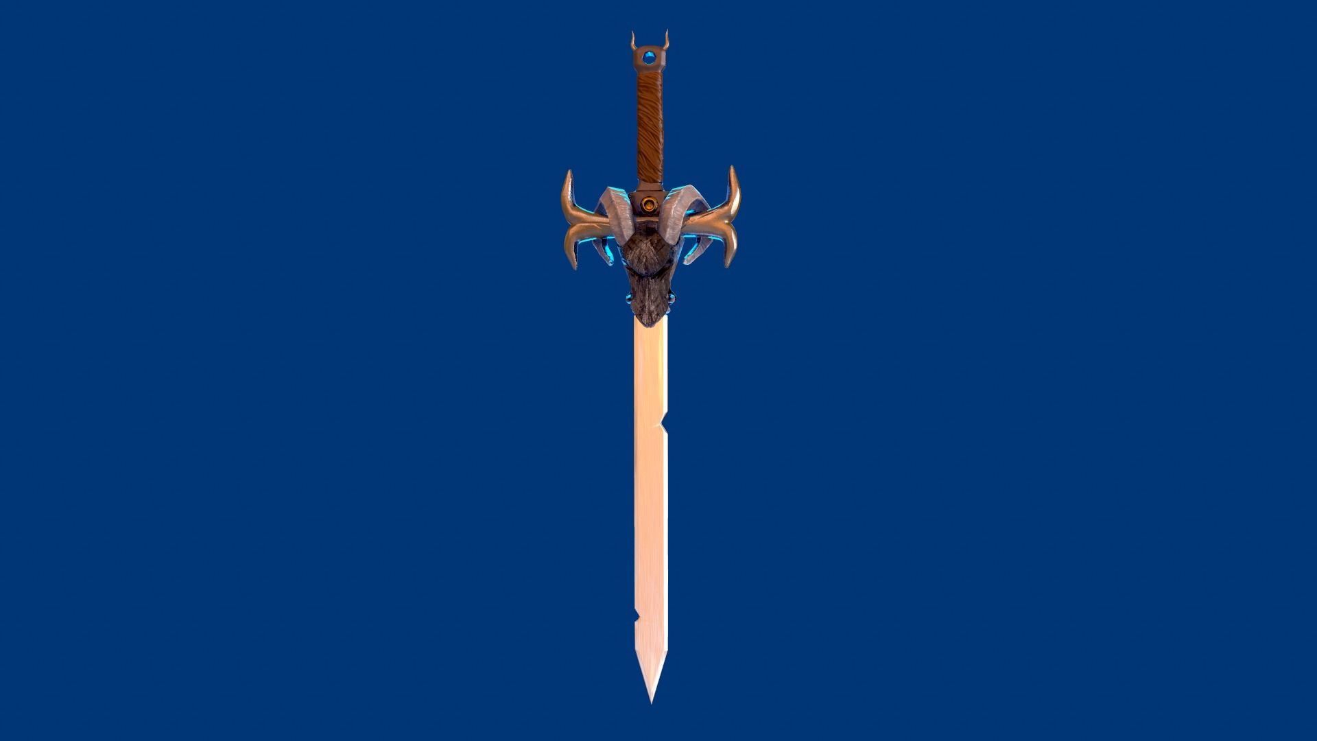 dragon sword Low-poly 3D model_1