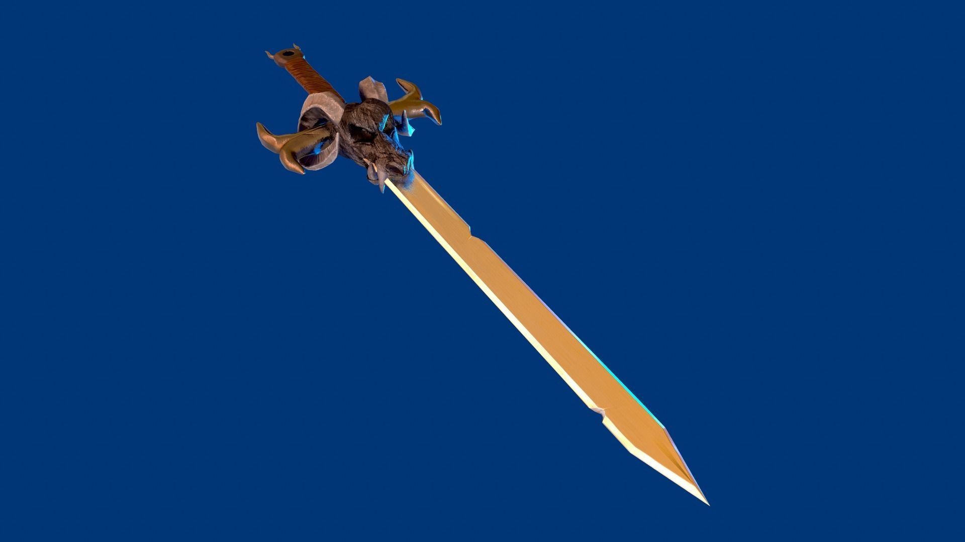 dragon sword Low-poly 3D model_4