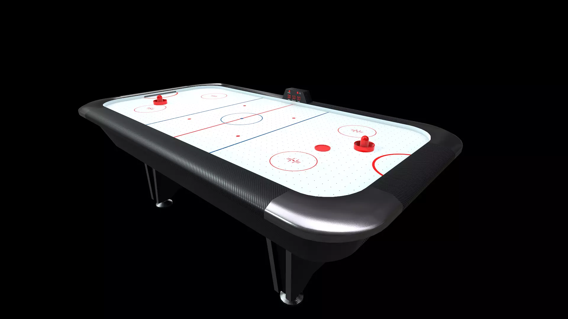 Air Hockey table game Low-poly 3D model_0